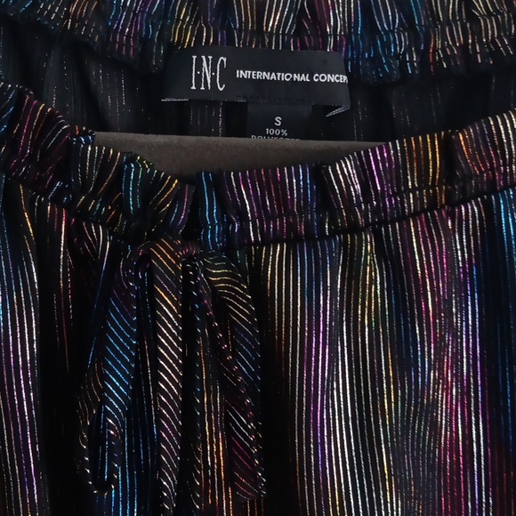 INC International Concepts Metallic Striped Sheer Top #1654 - Picture 4 of 6